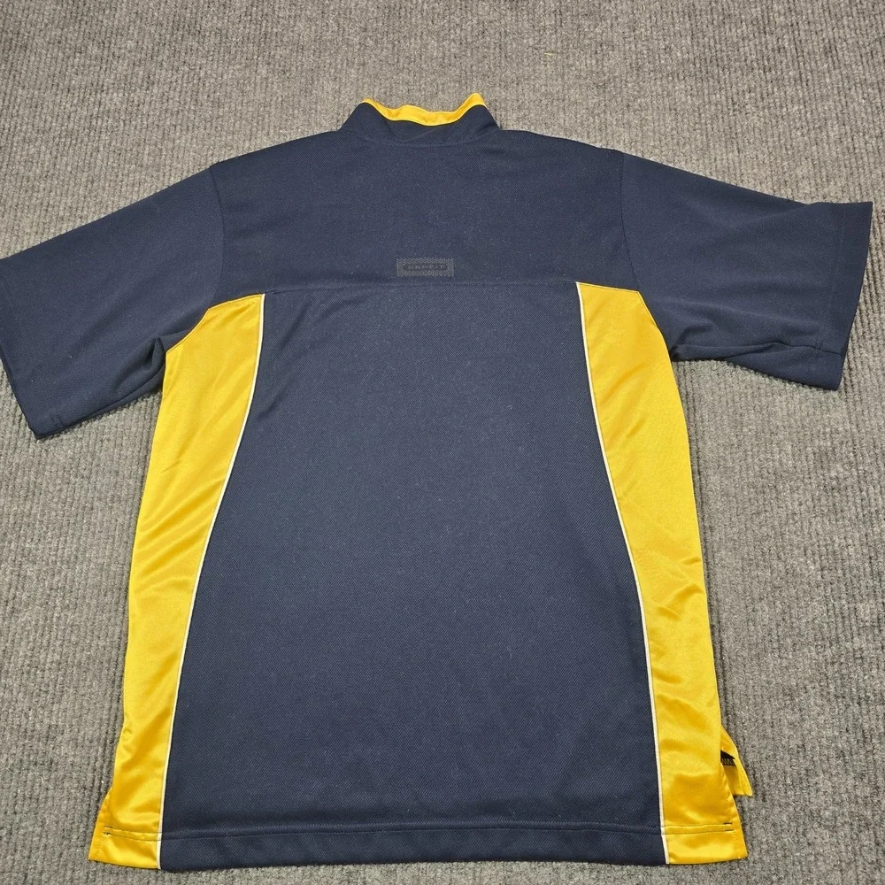 Nike Dri-FIT Pullover Shirt Mens‎ Medium Blue Yellow Quarter Zip Basketball Y2K